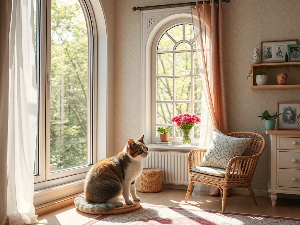 Dom-v-Lesnom.ru | Дом для кошатника: когтеточки, гамаки, тоннели в стенах